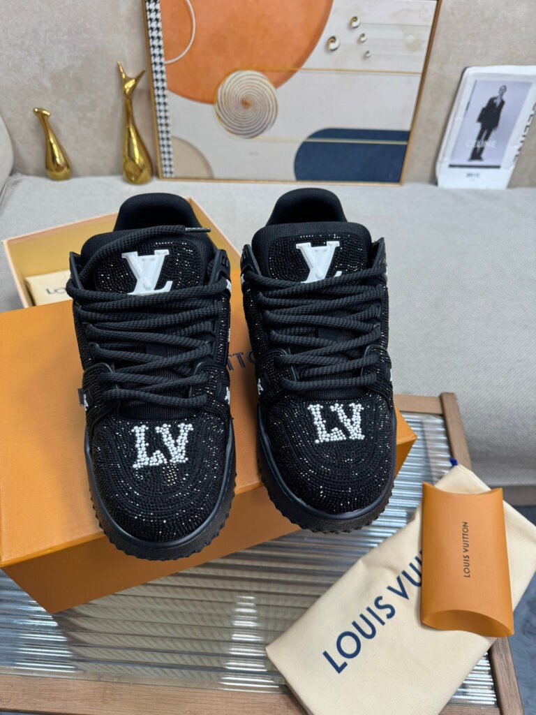 Louis Vuitton Unisex Crystal-Embellished Sneakers detail 5