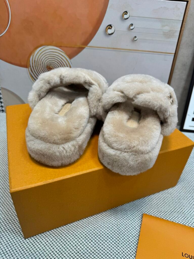 Louis Vuitton Unisex Shearling Shoes detail 5