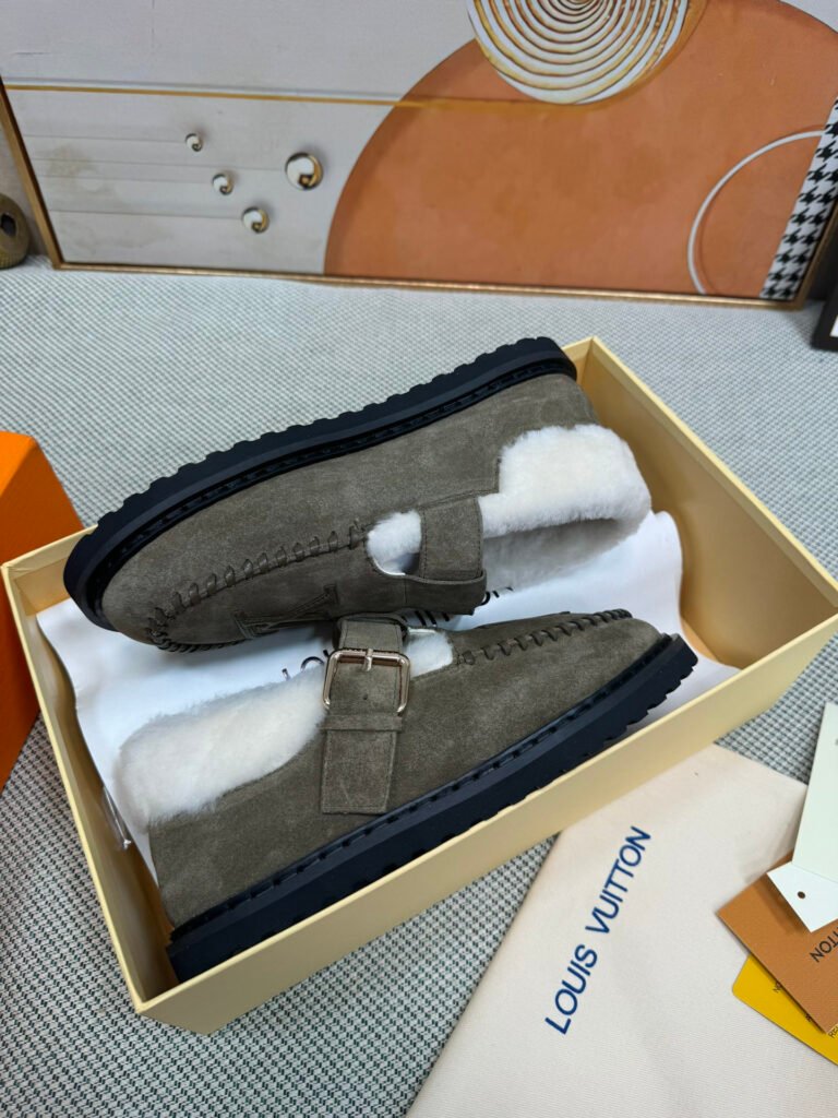Louis Vuitton Women's Shearling Shoes detail 5