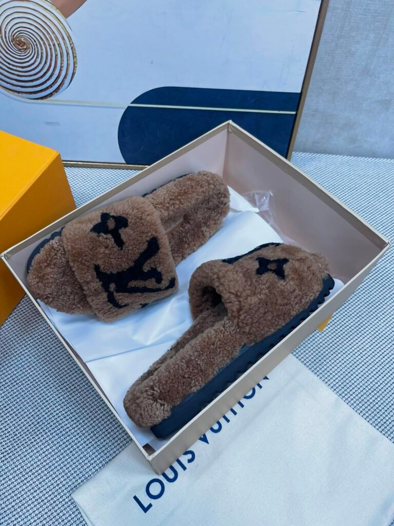 Louis Vuitton Unisex Shearling Shoes detail 5