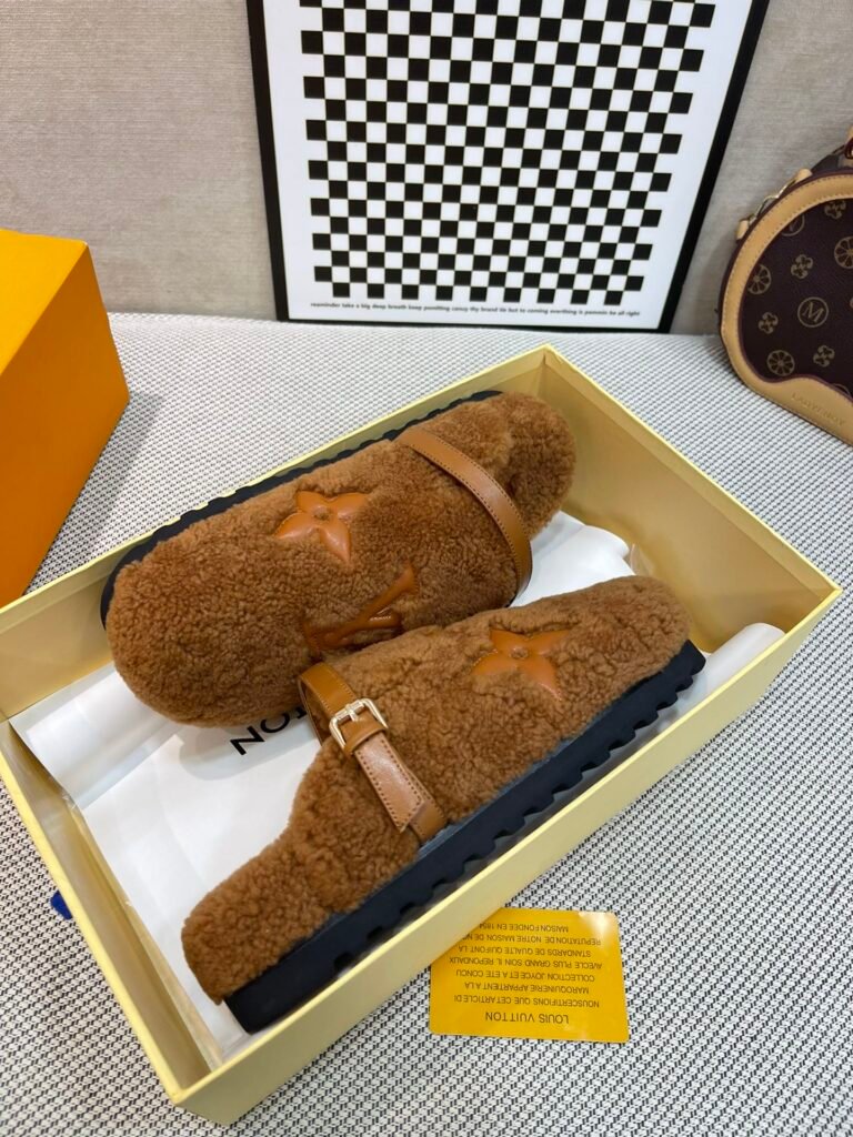 Louis Vuitton Unisex Shearling Shoes detail 5