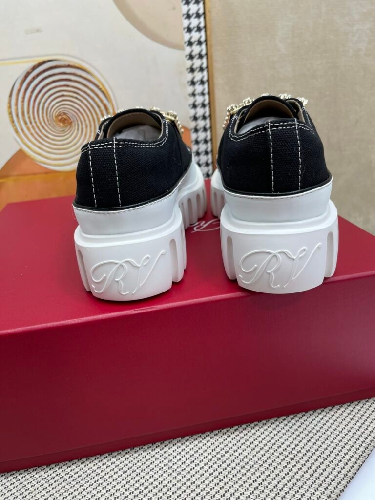 Roger Vivier Unisex White Low-Top Sneakers detail image 6