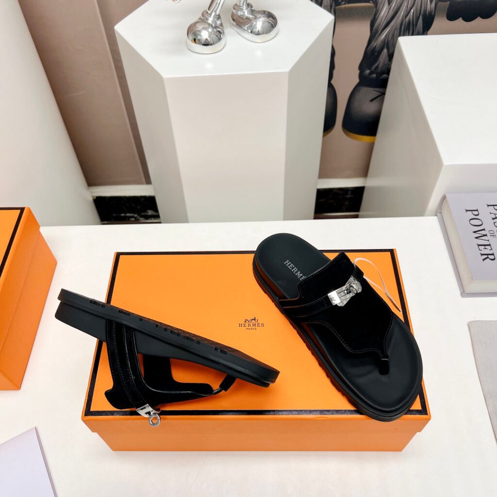 Hermès Unisex Slides detail 6