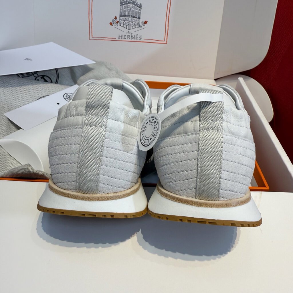 Hermès Unisex White Low-Top Sneakers detail 6