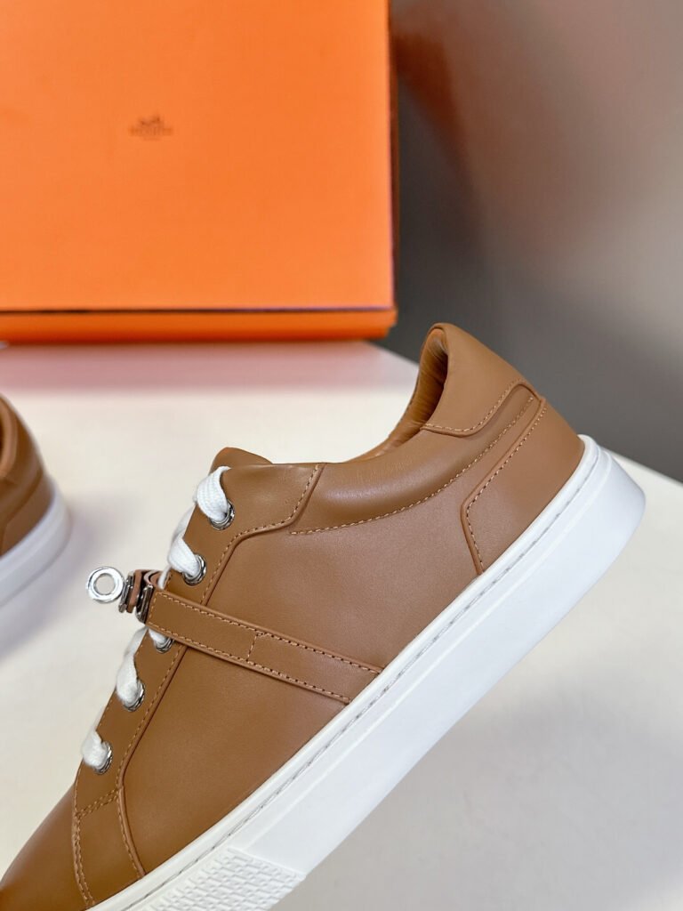 Hermès Unisex White Low-Top Sneakers detail 6