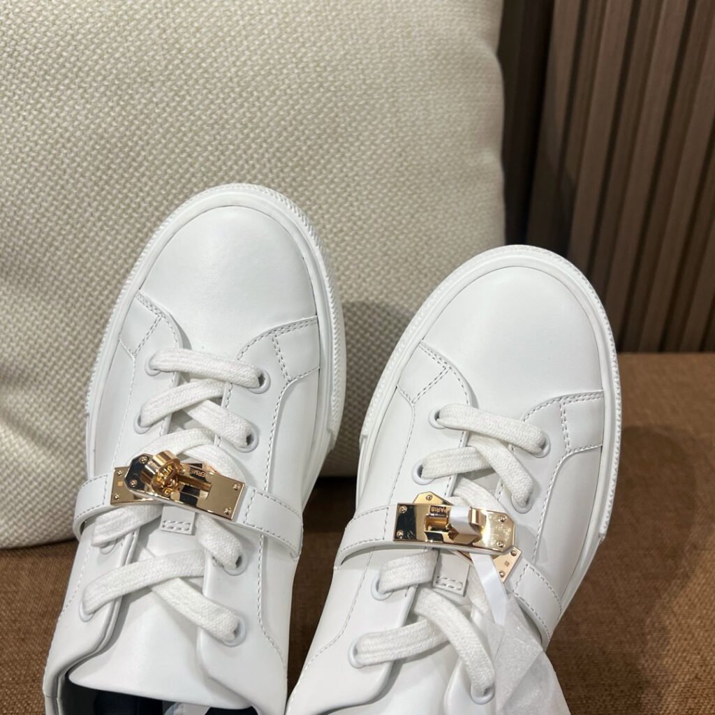 Hermès Unisex White Low-Top Sneakers detail 6