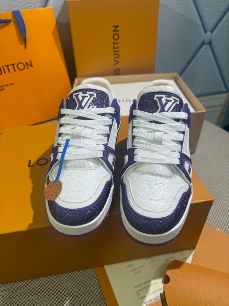 Louis Vuitton Unisex Crystal-Embellished Sneakers detail 6