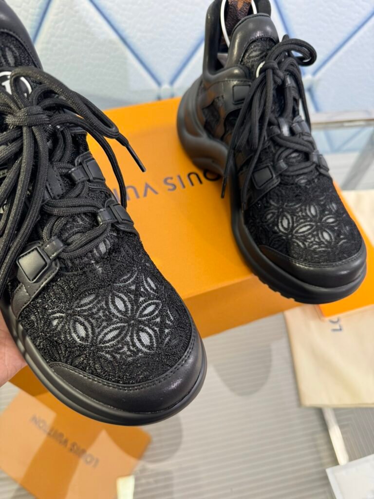 Louis Vuitton Women's Sculpted-Sole Sneakers detail 6