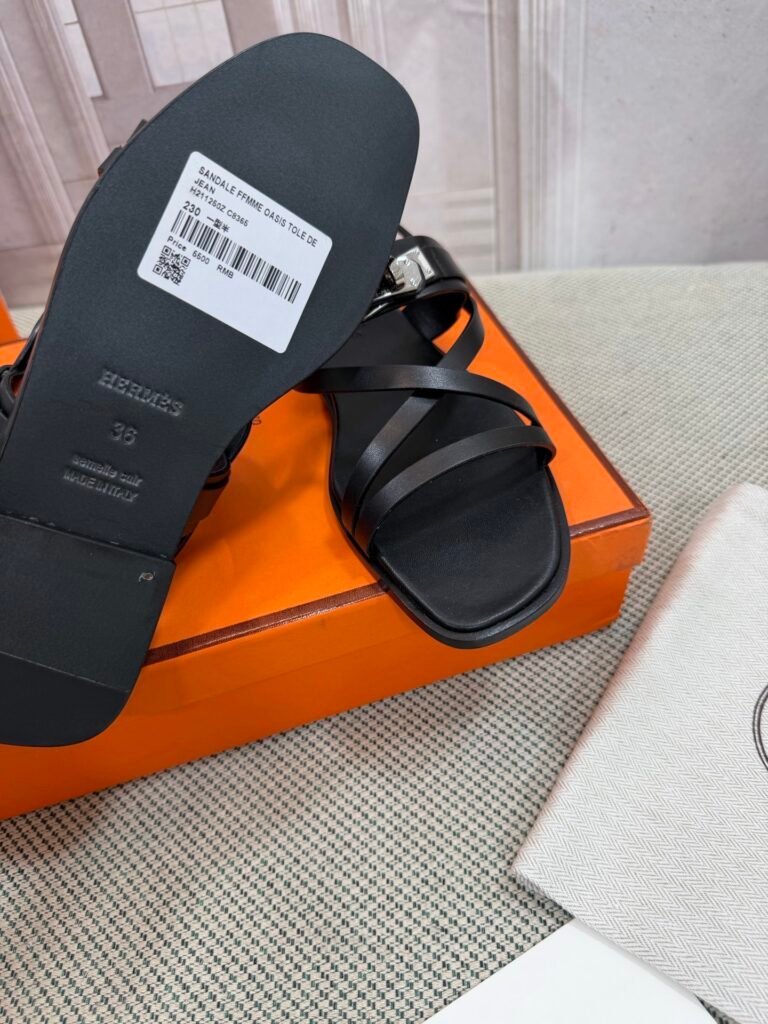 Hermès Unisex Slides detail 6