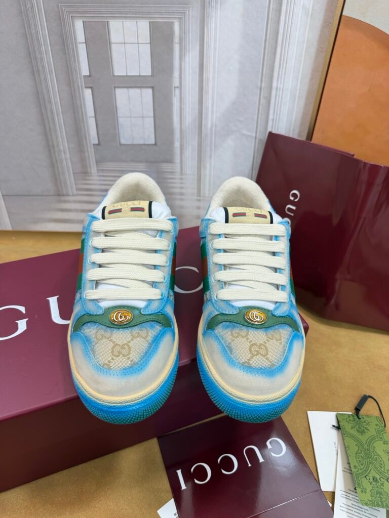 Gucci Men's Distressed Sneakers detail image 6