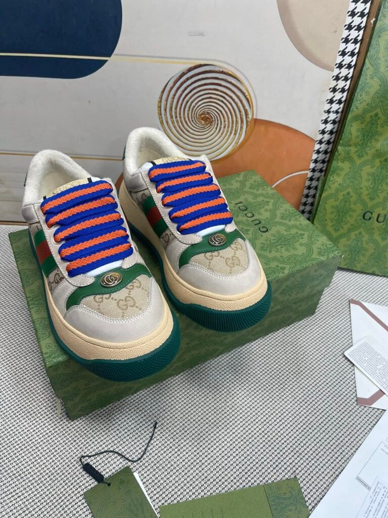 Gucci Unisex Distressed Sneakers detail image 6