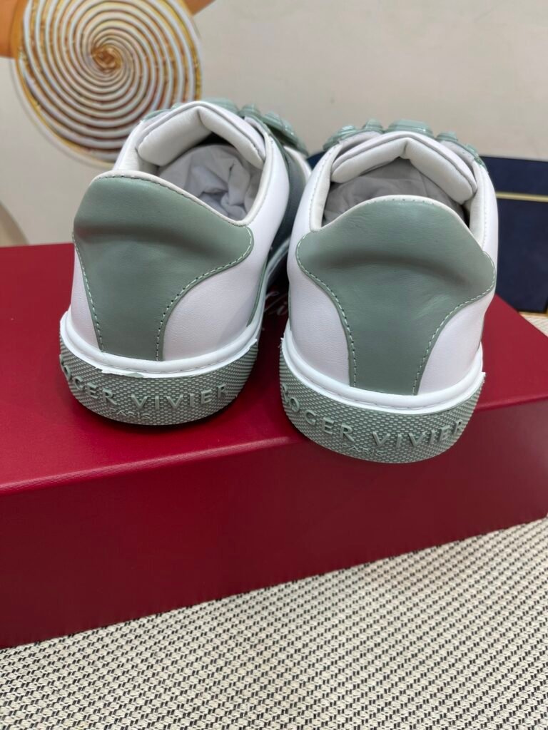 Roger Vivier Unisex White Low-Top Sneakers detail 7