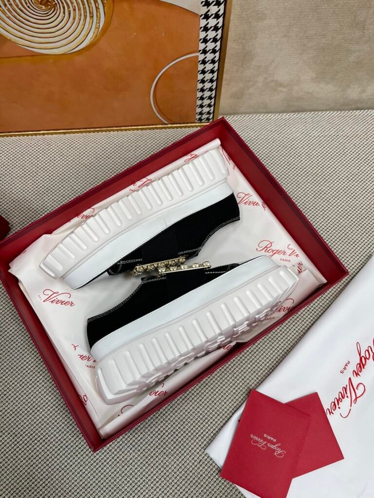 Roger Vivier Unisex White Low-Top Sneakers detail image 7