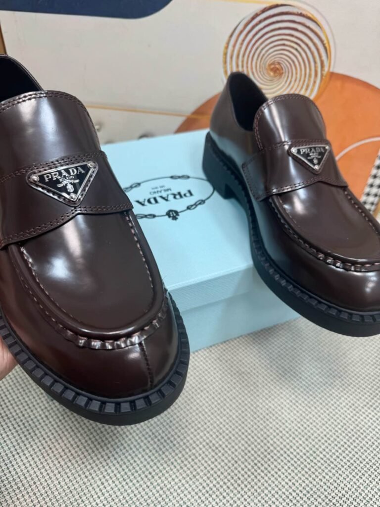 Prada Dark Brown Chunky-Sole Loafers detail image 7