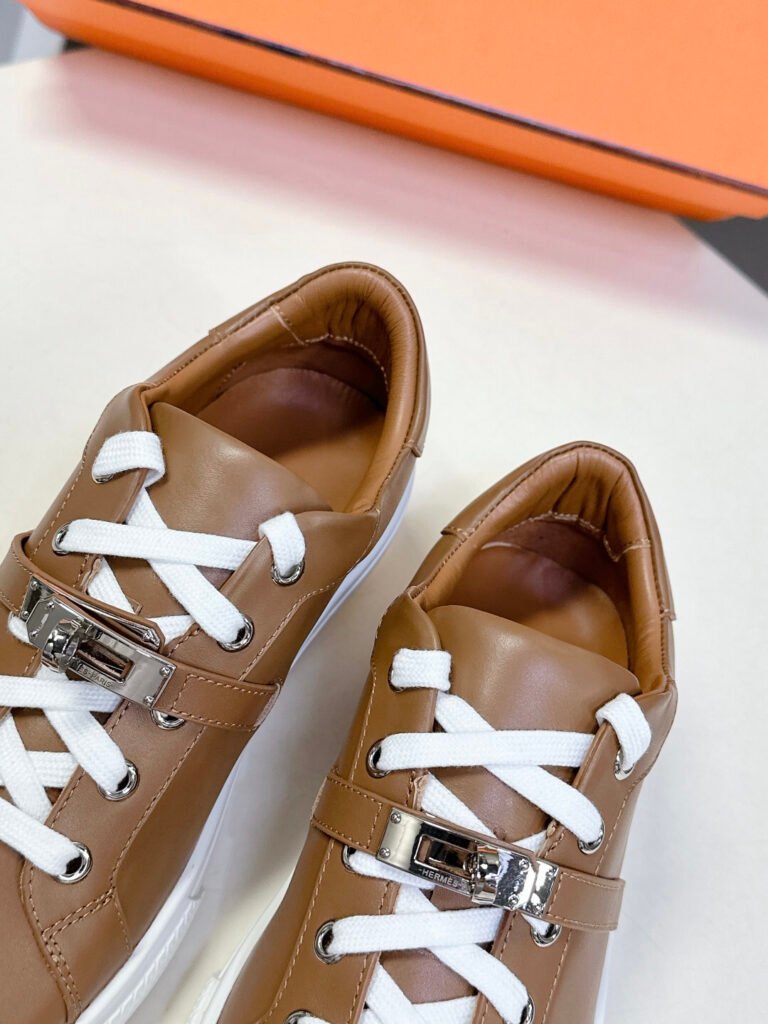 Hermès Unisex White Low-Top Sneakers detail 7