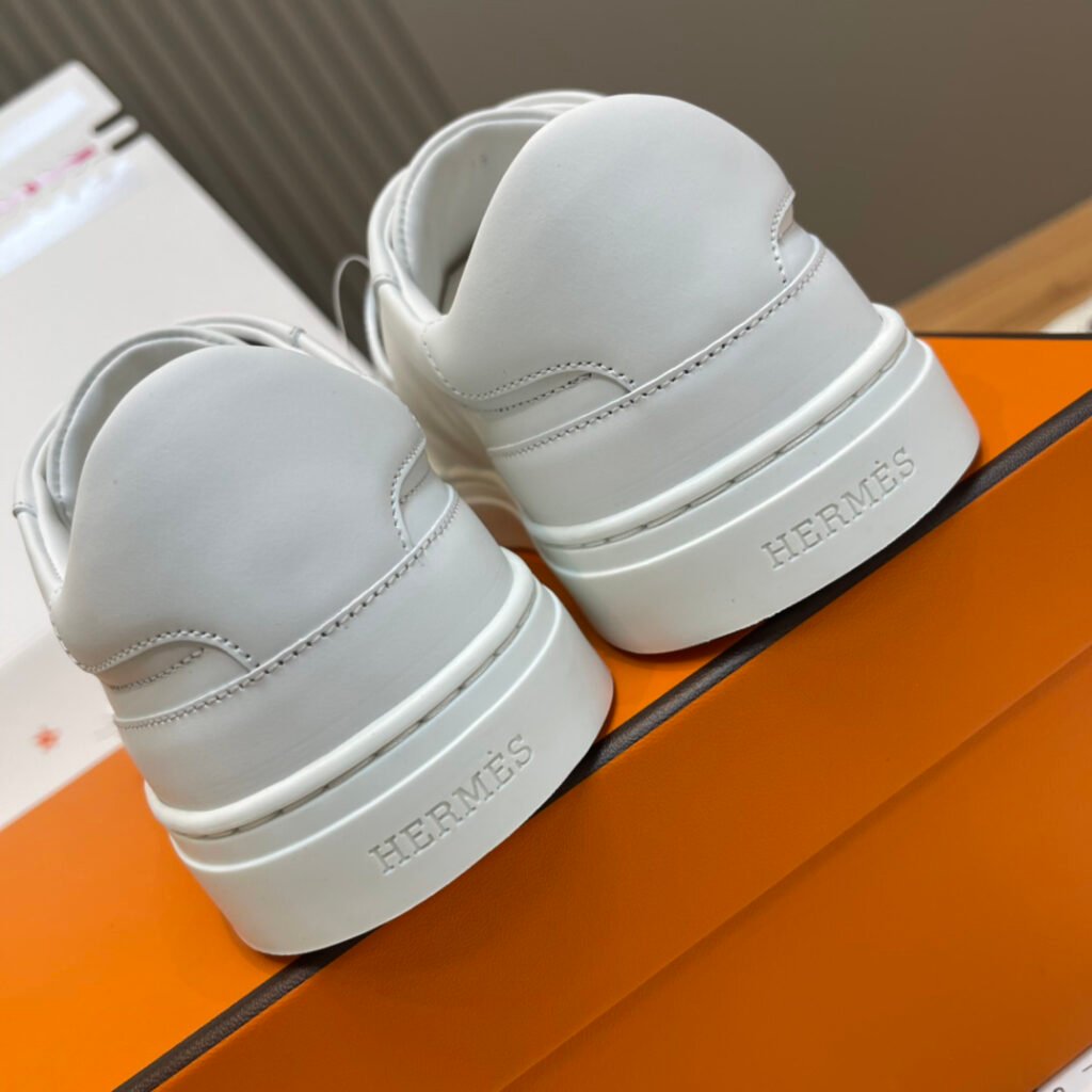 Hermès Unisex White Low-Top Sneakers detail 7