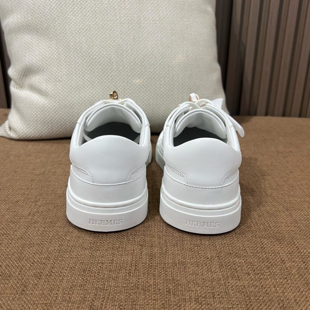 Hermès Unisex White Low-Top Sneakers detail 7