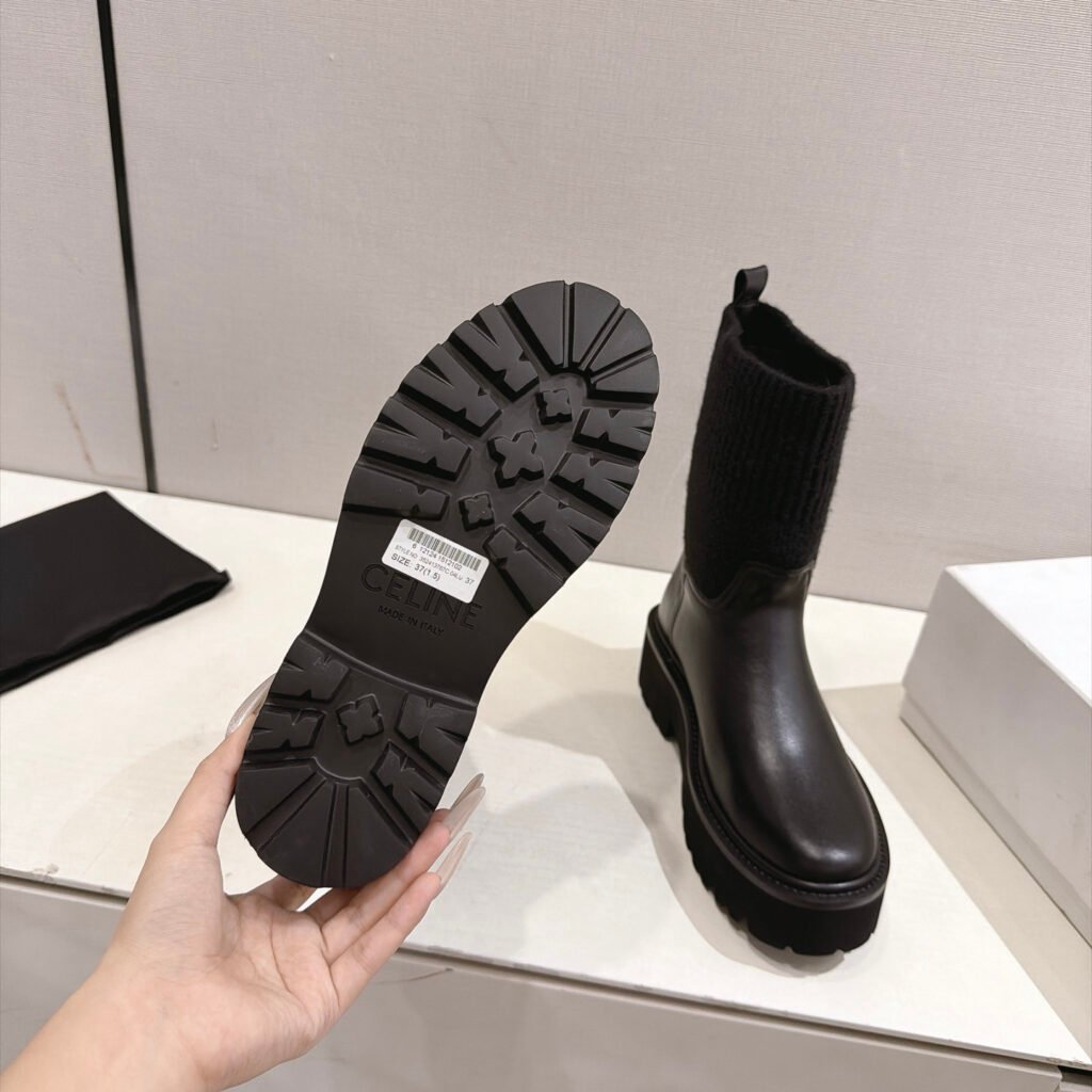 Celine Unisex Combat Boots detail 7