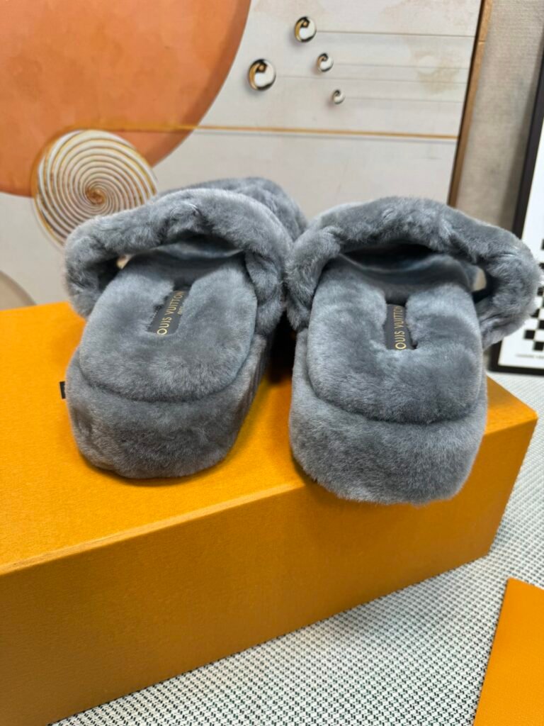 Louis Vuitton Unisex Shearling Shoes detail 7