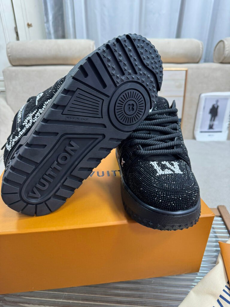 Louis Vuitton Unisex Crystal-Embellished Sneakers detail 7