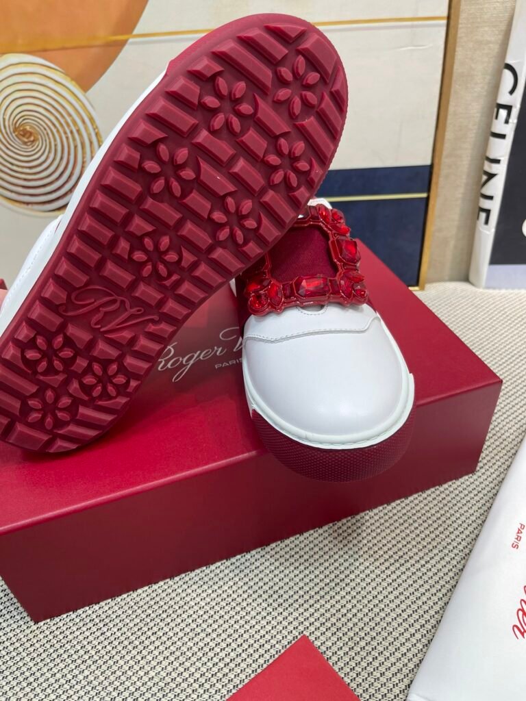 Roger Vivier Unisex White Low-Top Sneakers detail image 7
